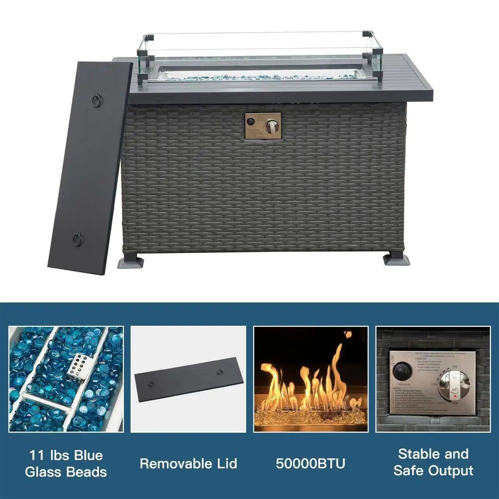 product_name# - Fire Pits - ElvoraELVORA 43" Outdoor Wicker Fire Pit Table β 50,000 BTU Patio Heater with Glass Wind GuardFire PitsElvora Patio & FurnitureElvora Patio & FurnitureELVORA 43" Outdoor Wicker Fire Pit Table β 50,000 BTU Patio Heater with Glass Wind GuardFire PitsElvora Patio & FurnitureElvora Patio & Furniture