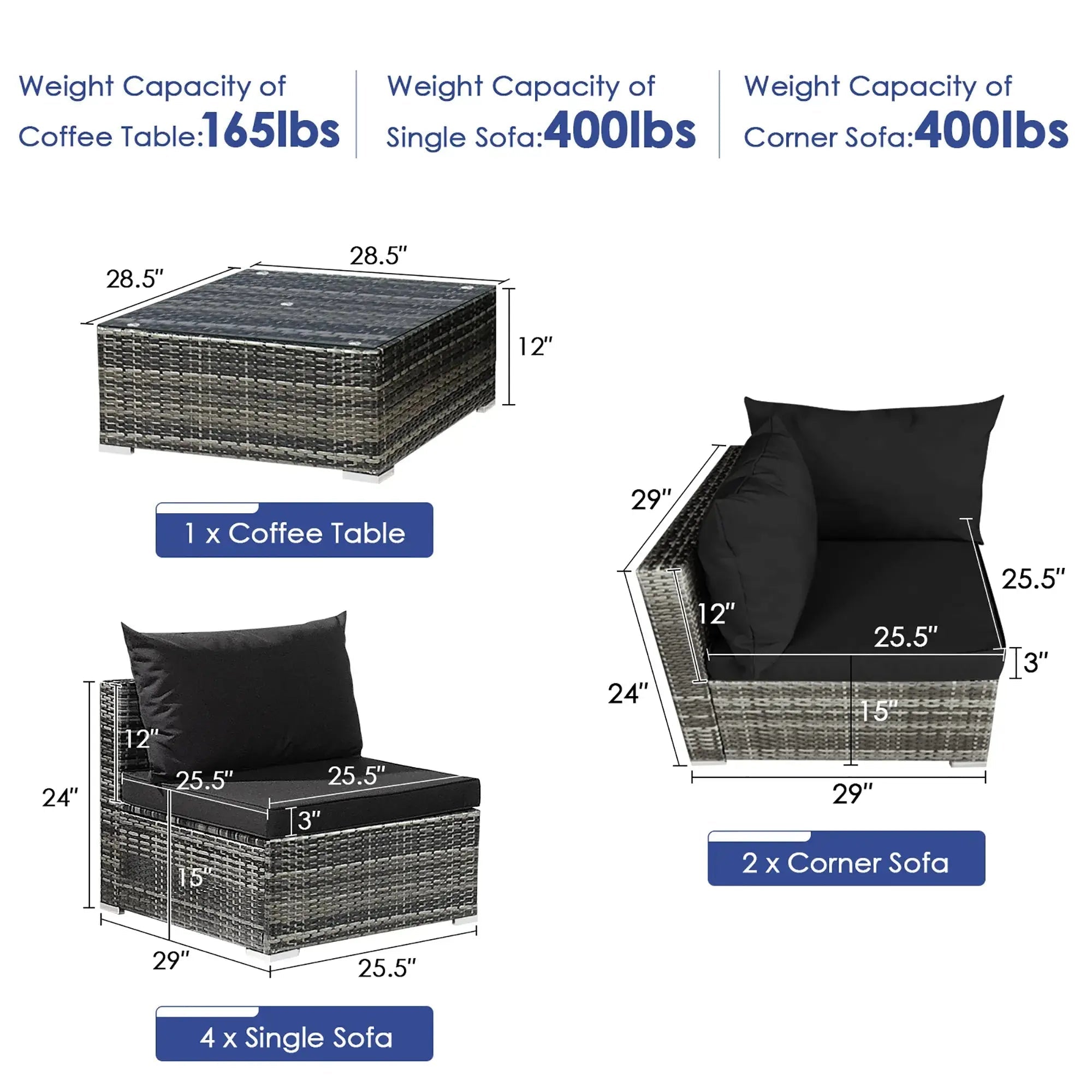 product_name - Patio Sectionals - Elvora