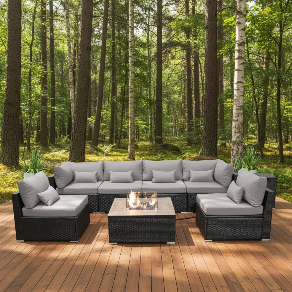 product_name# - Patio Sectionals - ElvoraElvora Luxury 8-Piece Patio Sectional with Fire Pit TablePatio SectionalsElvora Patio & FurnitureElvora Patio & Furniture7445052618699Default Title8-piece patio furniturefire pit tableluxury patio sectional5Elvora Luxury 8-Piece Patio Sectional with Fire Pit TablePatio Sectionals