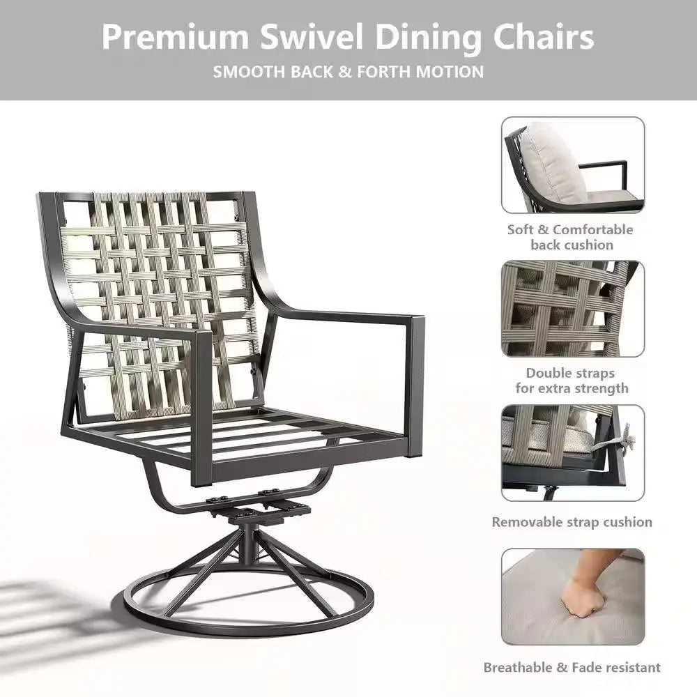 product_name# - Patio Chairs - ElvoraLuxury 4-Piece Swivel Patio Chairs – Cushioned Dining SetPatio ChairsElvora Patio & FurnitureElvora Patio & Furniture7445003172164Default Title4-piece dining setcushioned patio chairsELVORA outdoor chairs7