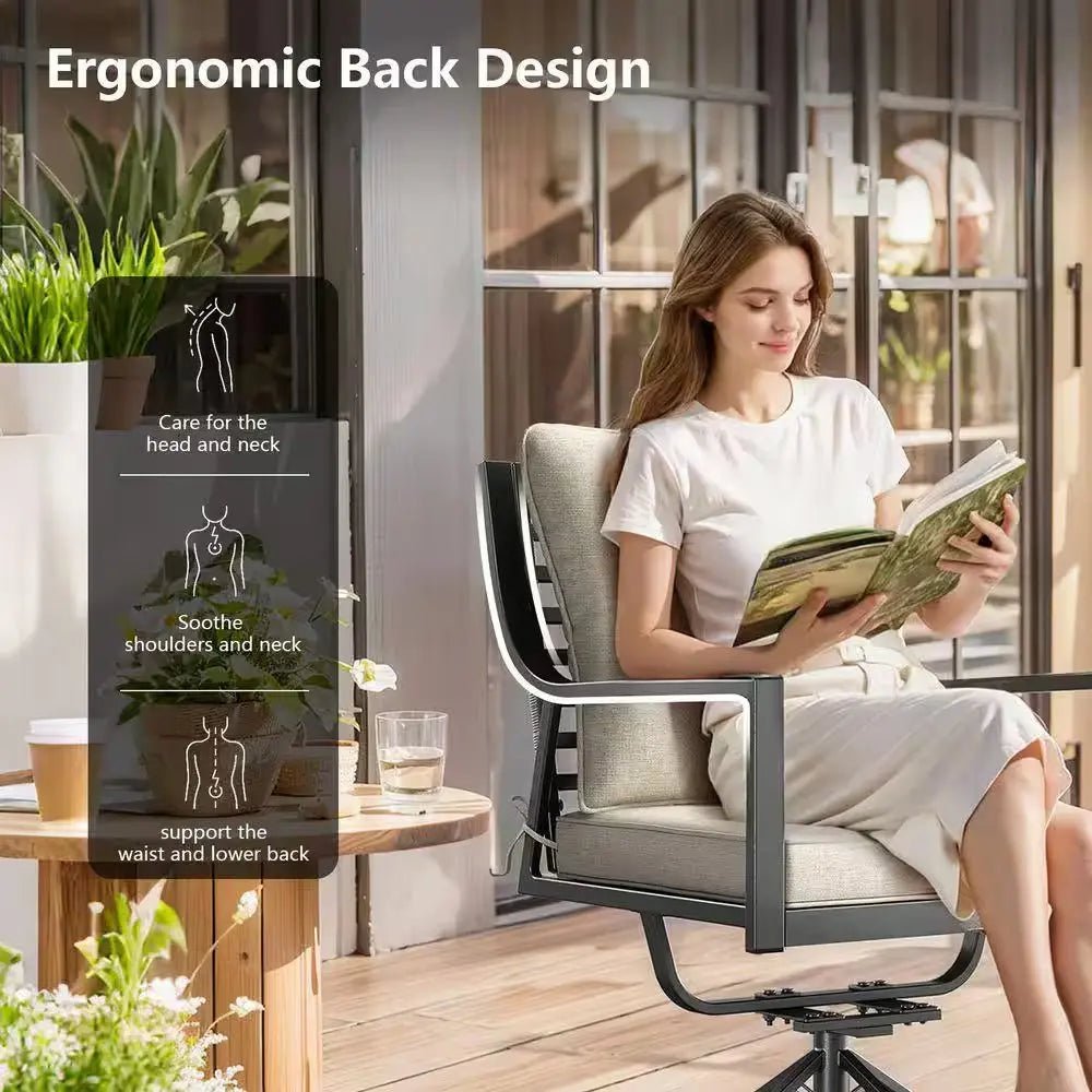 product_name# - Patio Chairs - ElvoraLuxury 4-Piece Swivel Patio Chairs – Cushioned Dining SetPatio ChairsElvora Patio & FurnitureElvora Patio & Furniture4-piece dining setcushioned patio chairsELVORA outdoor chairs1