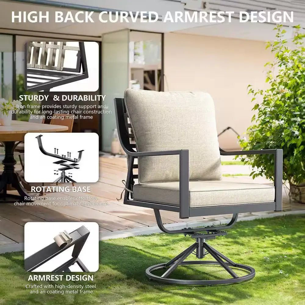 product_name# - Patio Chairs - ElvoraLuxury 4-Piece Swivel Patio Chairs – Cushioned Dining SetPatio ChairsElvora Patio & FurnitureElvora Patio & Furniture7445003172164Default Title4-piece dining setcushioned patio chairsELVORA outdoor chairs6