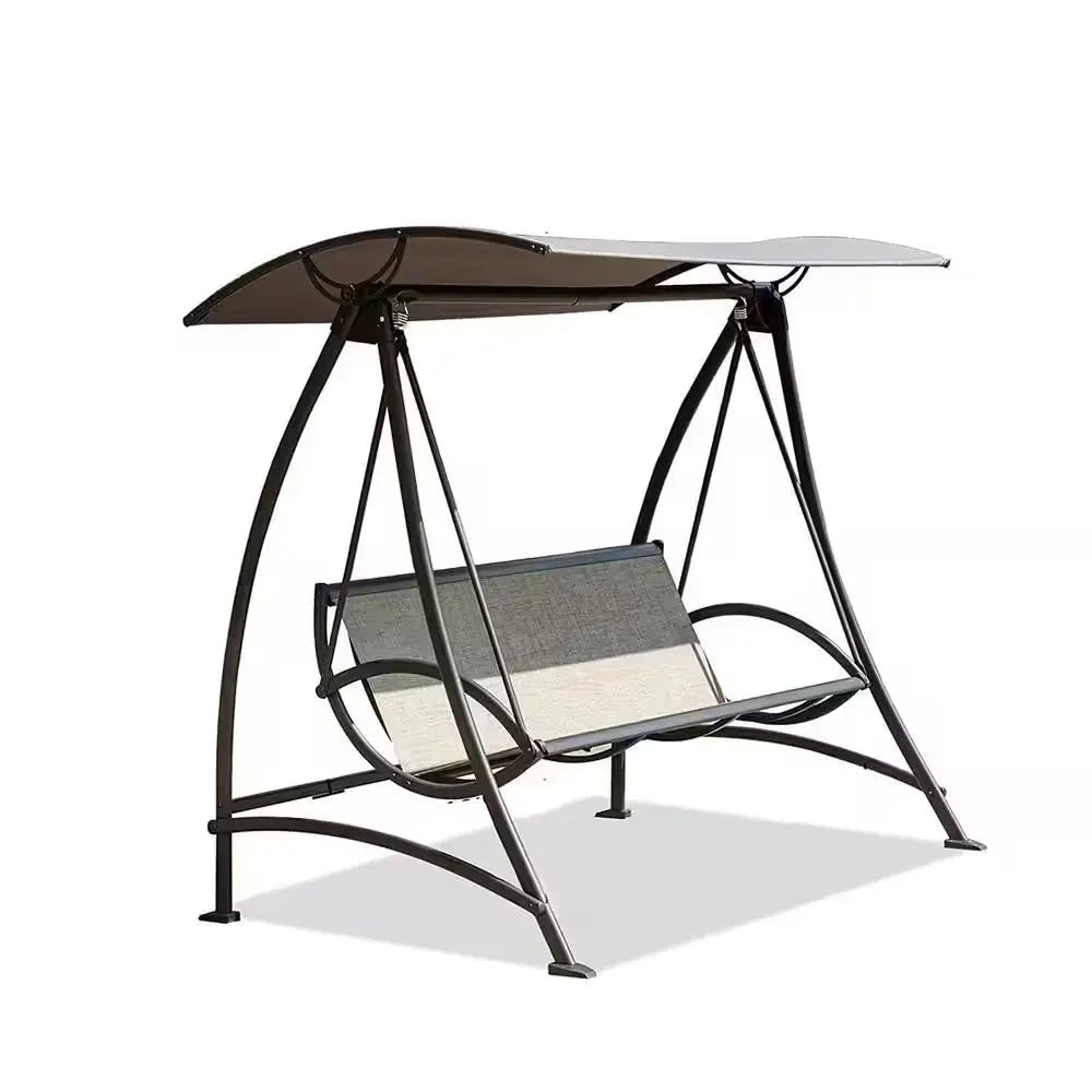 product_name# - Patio Chairs - 3-Seat Outdoor Patio Swing Chair with Adjustable Canopy#