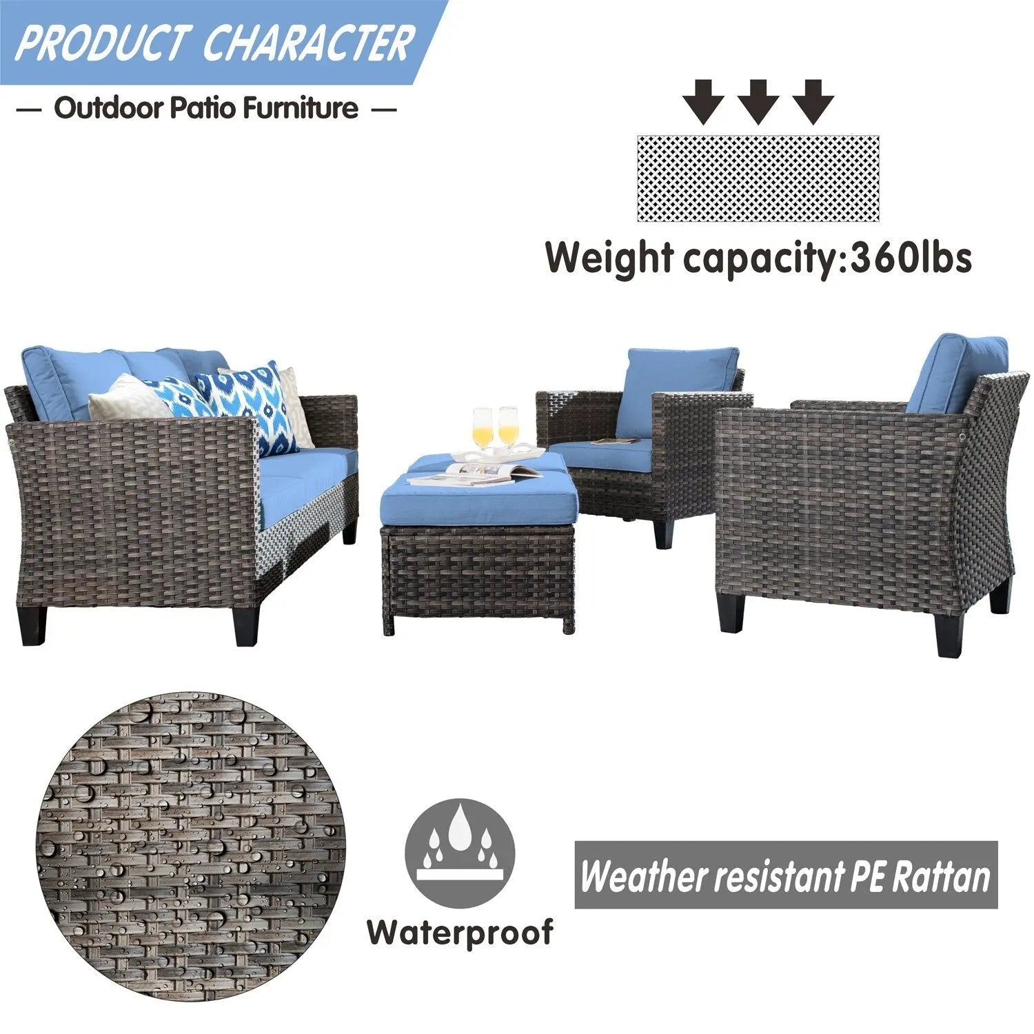 product_name - Patio Lounge Sets - Elvora