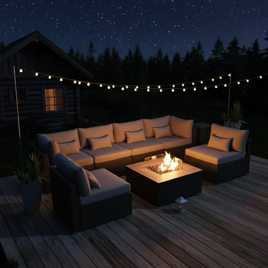 product_name# - Patio Sectionals - ElvoraElvora Luxury 8-Piece Patio Sectional with Fire Pit TablePatio SectionalsElvora Patio & FurnitureElvora Patio & Furniture7445052618699Default Title8-piece patio furniturefire pit tableluxury patio sectional4Elvora Luxury 8-Piece Patio Sectional with Fire Pit TablePatio Sectionals