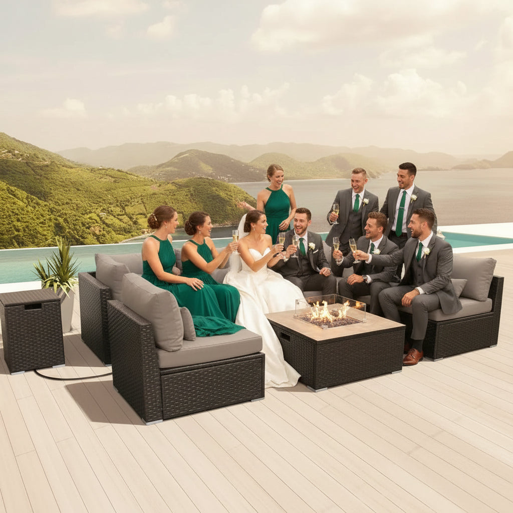 product_name# - Patio Sectionals - ElvoraElvora Luxury 8-Piece Patio Sectional with Fire Pit TablePatio SectionalsElvora Patio & FurnitureElvora Patio & Furniture7445052618699Default Title8-piece patio furniturefire pit tableluxury patio sectional2Elvora Luxury 8-Piece Patio Sectional with Fire Pit TablePatio Sectionals